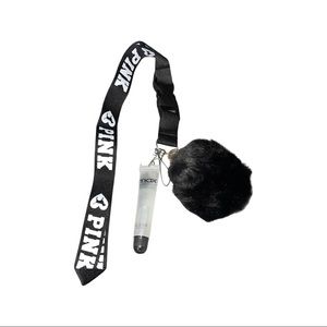 PINK Black and white keychain